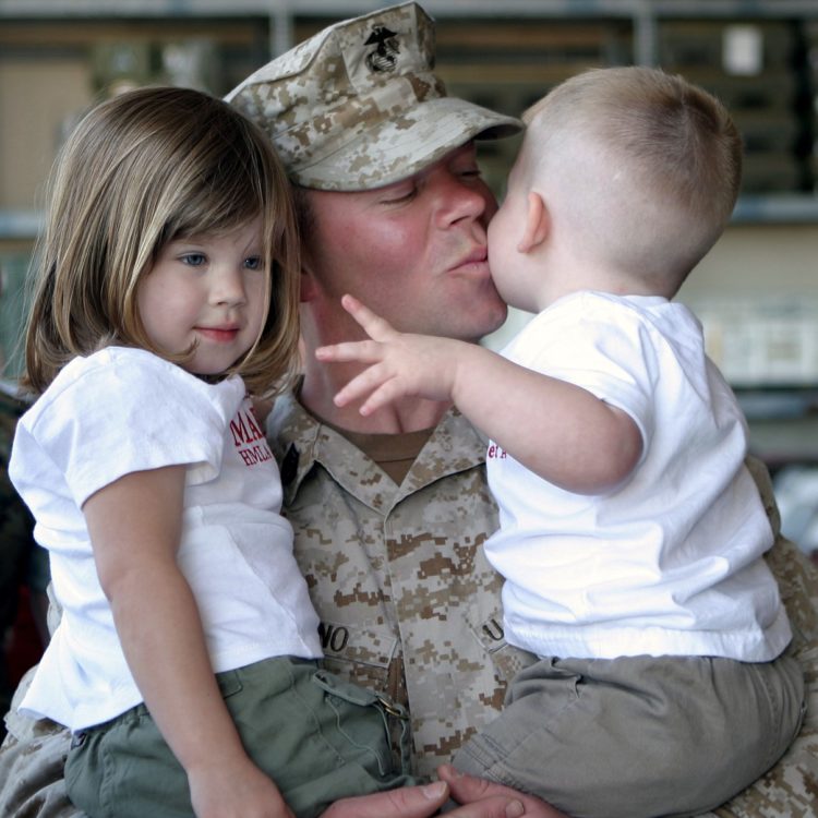 military child custody divorce